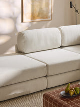 Voys Bazalı Köşe Koltuk Kırık Beyaz Şönil