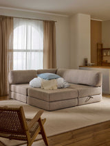 Voys Bazalı Köşe Koltuk Sütlü Kahve Şönil