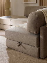 Voys Bazalı Köşe Koltuk Sütlü Kahve Şönil