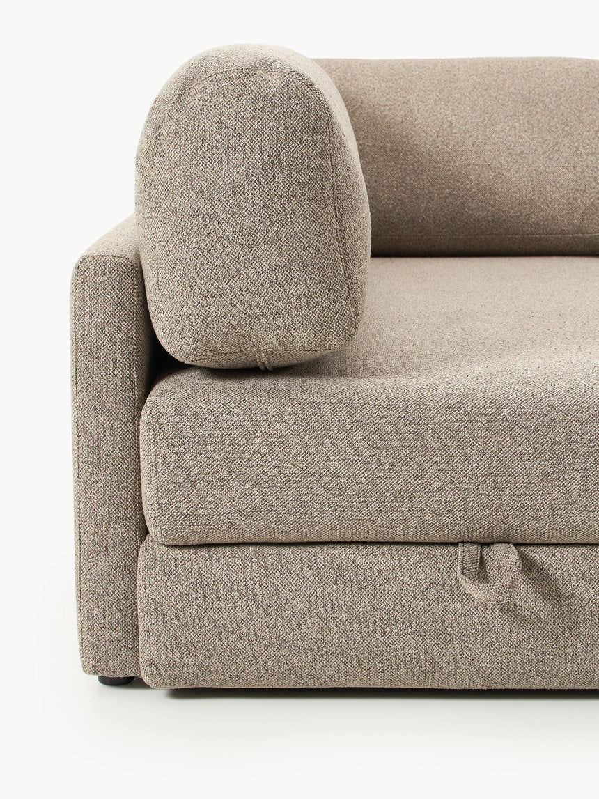 Voys Bazalı Köşe Koltuk Sütlü Kahve Şönil