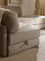 Voys Bazalı Köşe Koltuk Sütlü Kahve Şönil