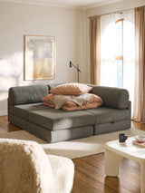 Voys Bazalı Köşe Koltuk Yeşil Şönil