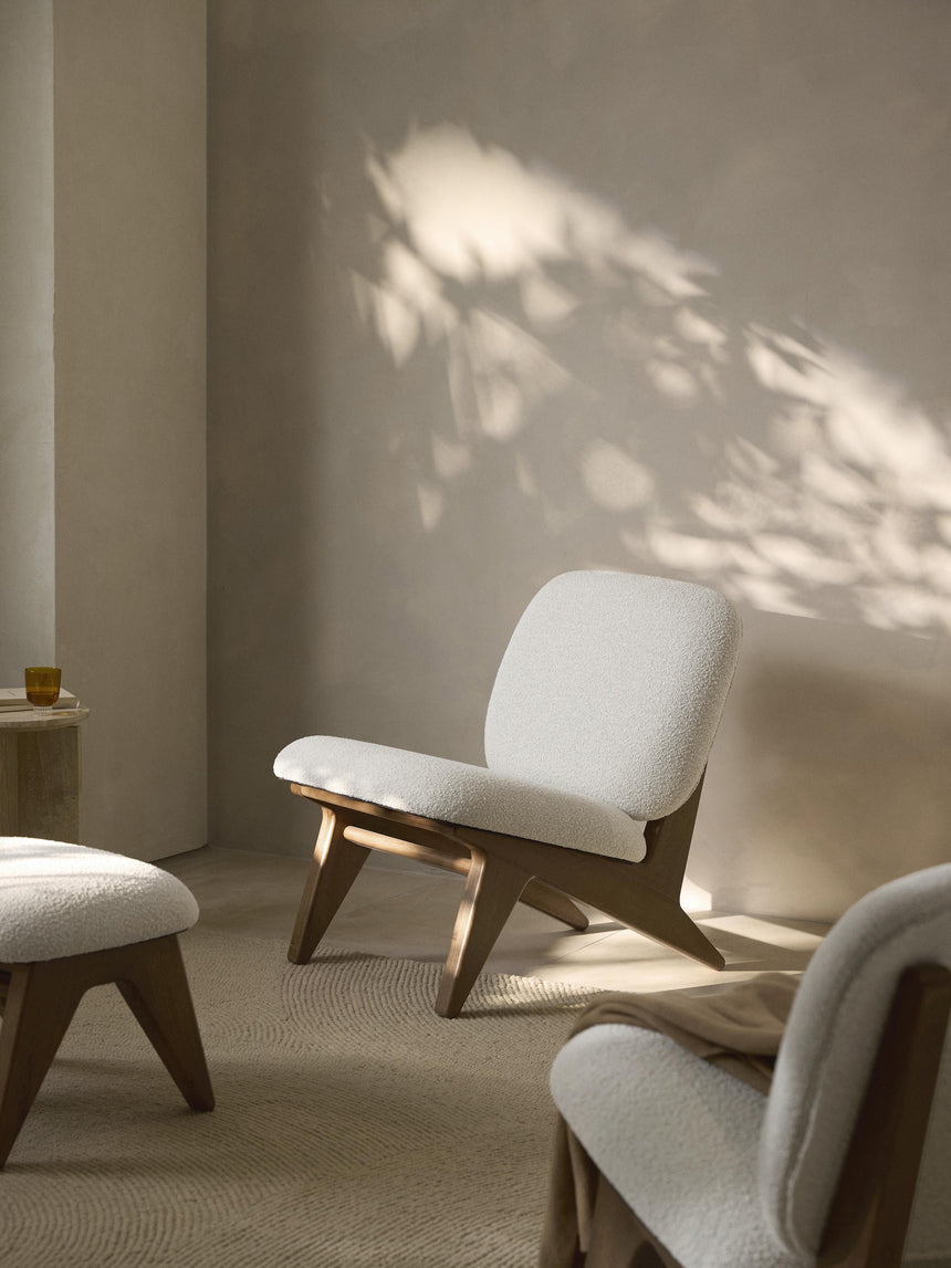 Vuhan Ahşap Tekli Koltuk Kırık Beyaz Bukle