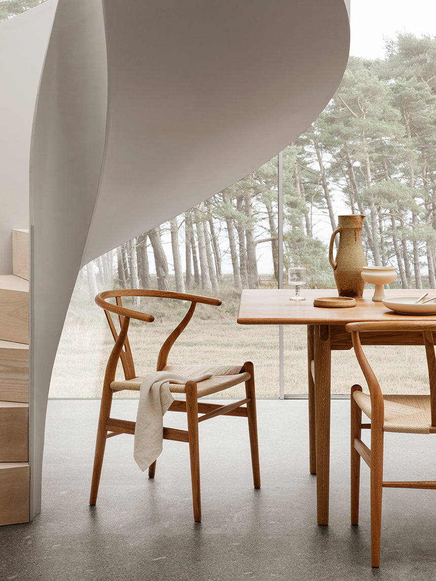 Wishbone Hasır İşlemeli Ahşap Sandalye Meşe