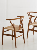 Wishbone Hasır İşlemeli Ahşap Sandalye Meşe