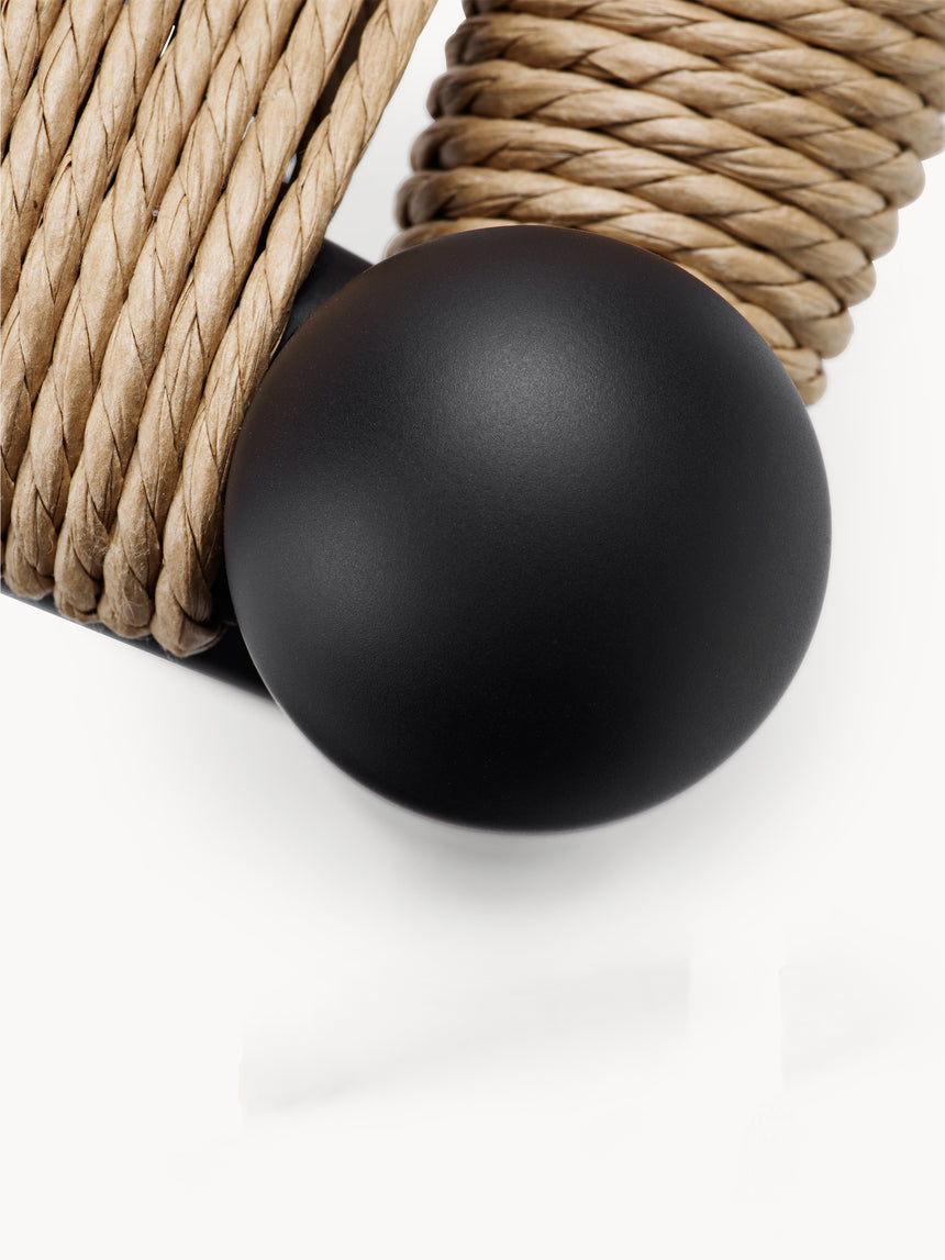 Wishbone Hasır İşlemeli Ahşap Sandalye Siyah