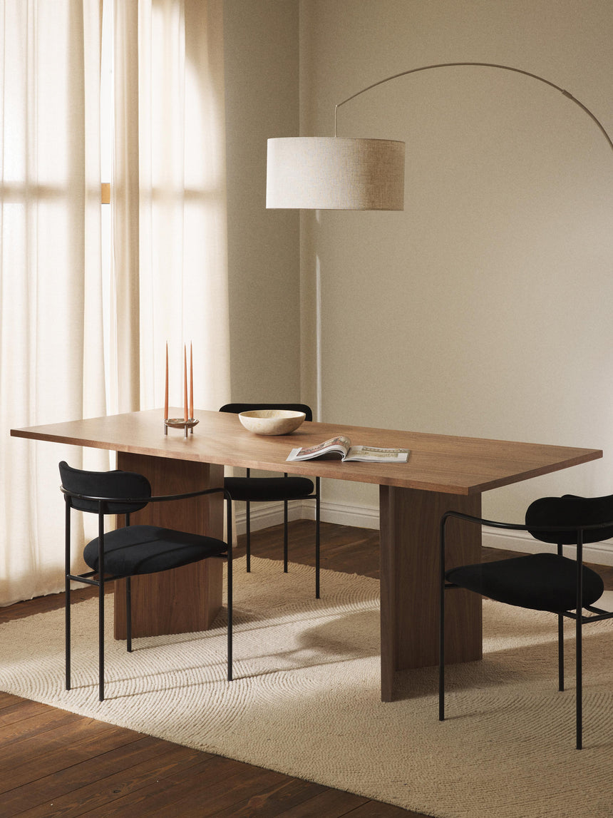 Yay Dikdörtgen Ahşap Yemek Masası Ceviz