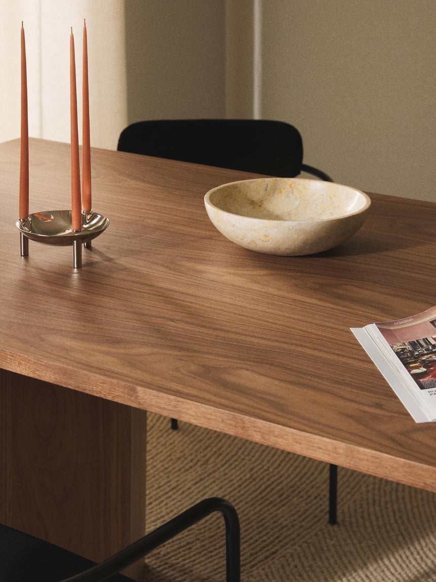 Yay Dikdörtgen Ahşap Yemek Masası Ceviz