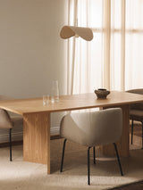 Yay Dikdörtgen Ahşap Yemek Masası Dışbudak