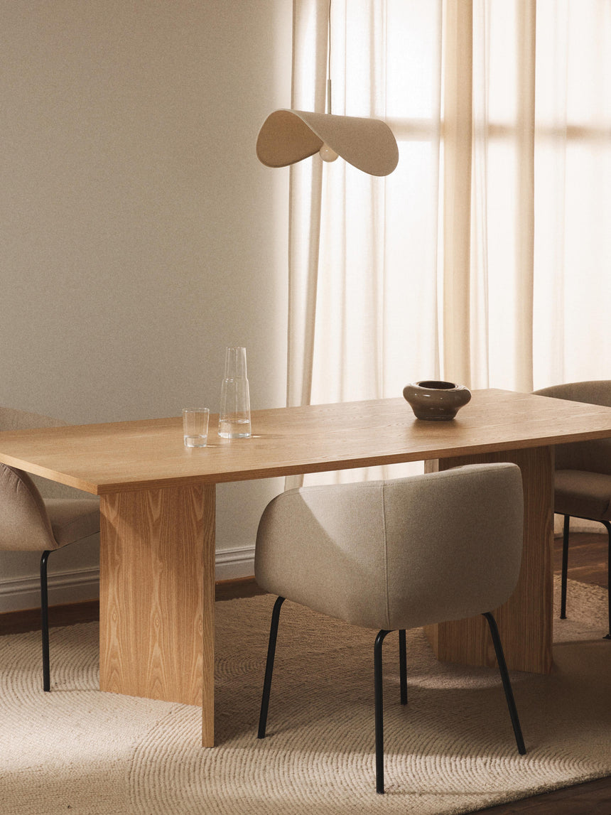 Yay Dikdörtgen Ahşap Yemek Masası Dışbudak