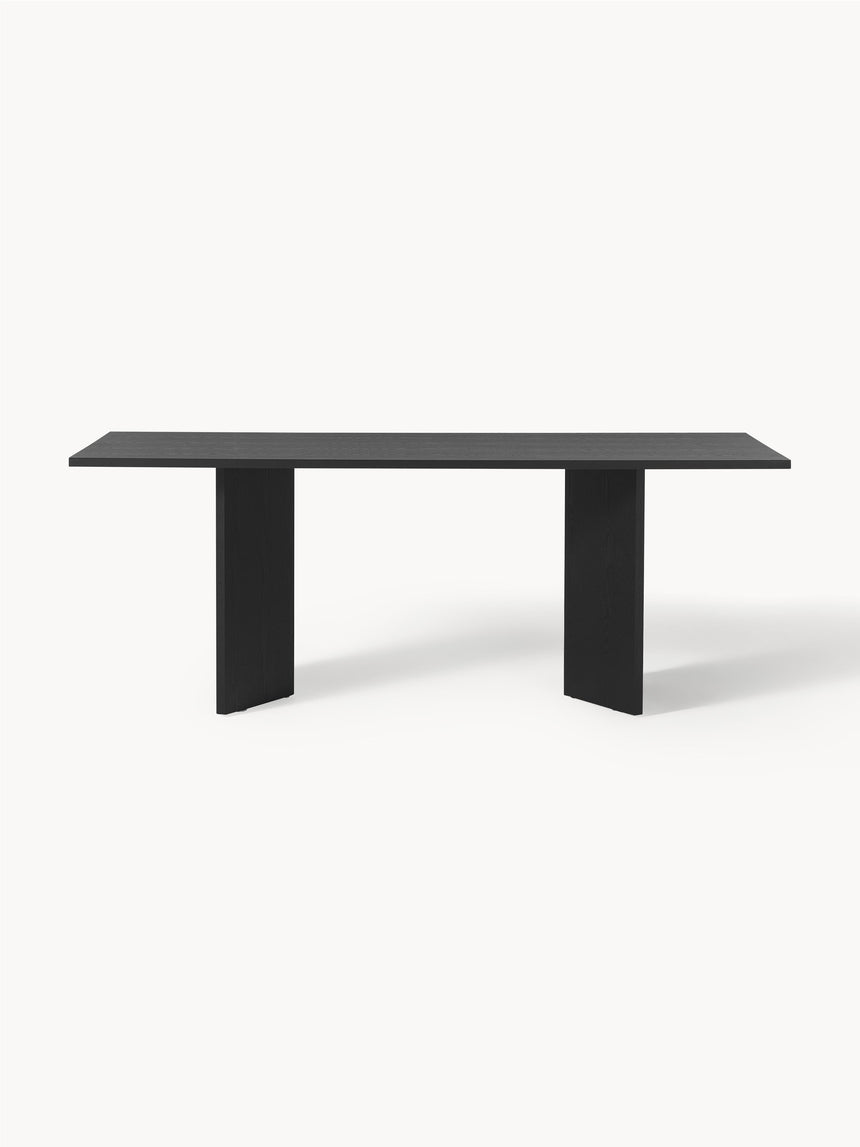 Yay Dikdörtgen Ahşap Yemek Masası Siyah