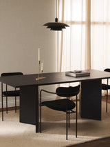 Yay Dikdörtgen Ahşap Yemek Masası Siyah