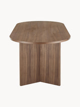 Yay Oval Ahşap Yemek Masası Ceviz