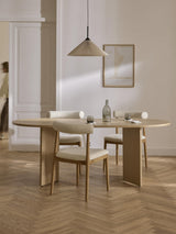 Yay Oval Ahşap Yemek Masası Dışbudak