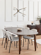 Zarif Metal Sandalye Siyah Ayak Kırık Beyaz Bukle